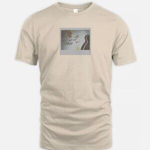 A24 Priscilla Music Polaroid Tee Sofia Coppola - Size M - Cream - NEW